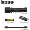 image:imageCoast XP11R 2600 Lumen USBC Rechargeable LED Flashlight with Slide Focusand Pure Beam Focusing Optic 4 Light Modes BlackBlack